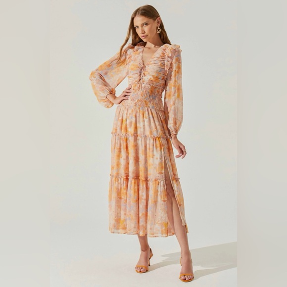 Eloraina Floral Tiered Midi Dress - Picture 4 of 9